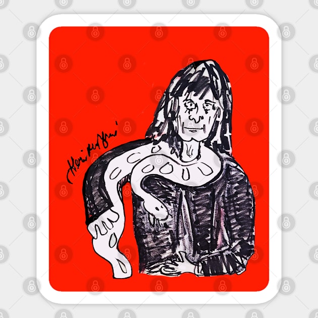 Alice Cooper The Godfather of Shock Rock Sticker by TheArtQueenOfMichigan 